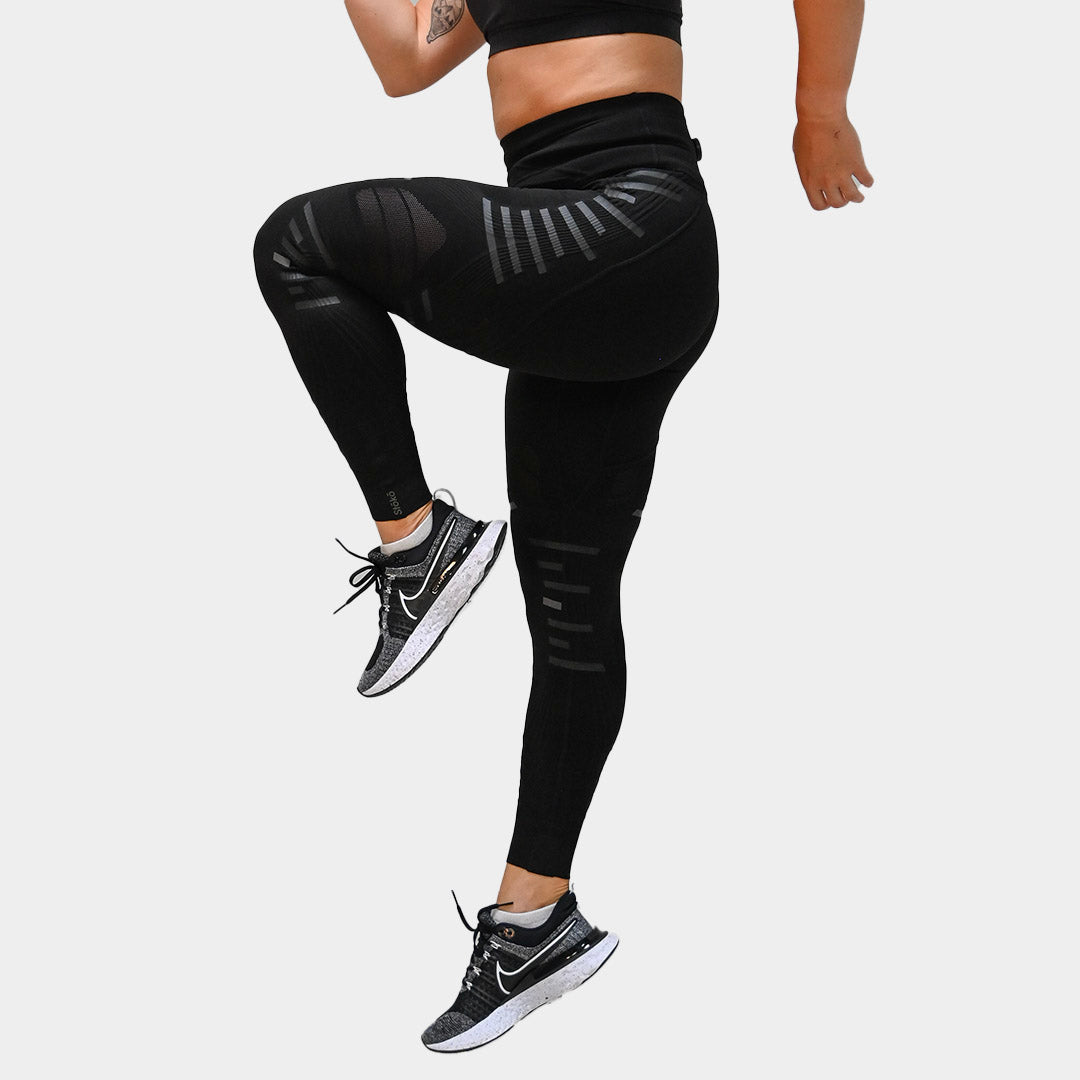 Black Muscle 3D Design Womens Running Tights Women Fashionable
