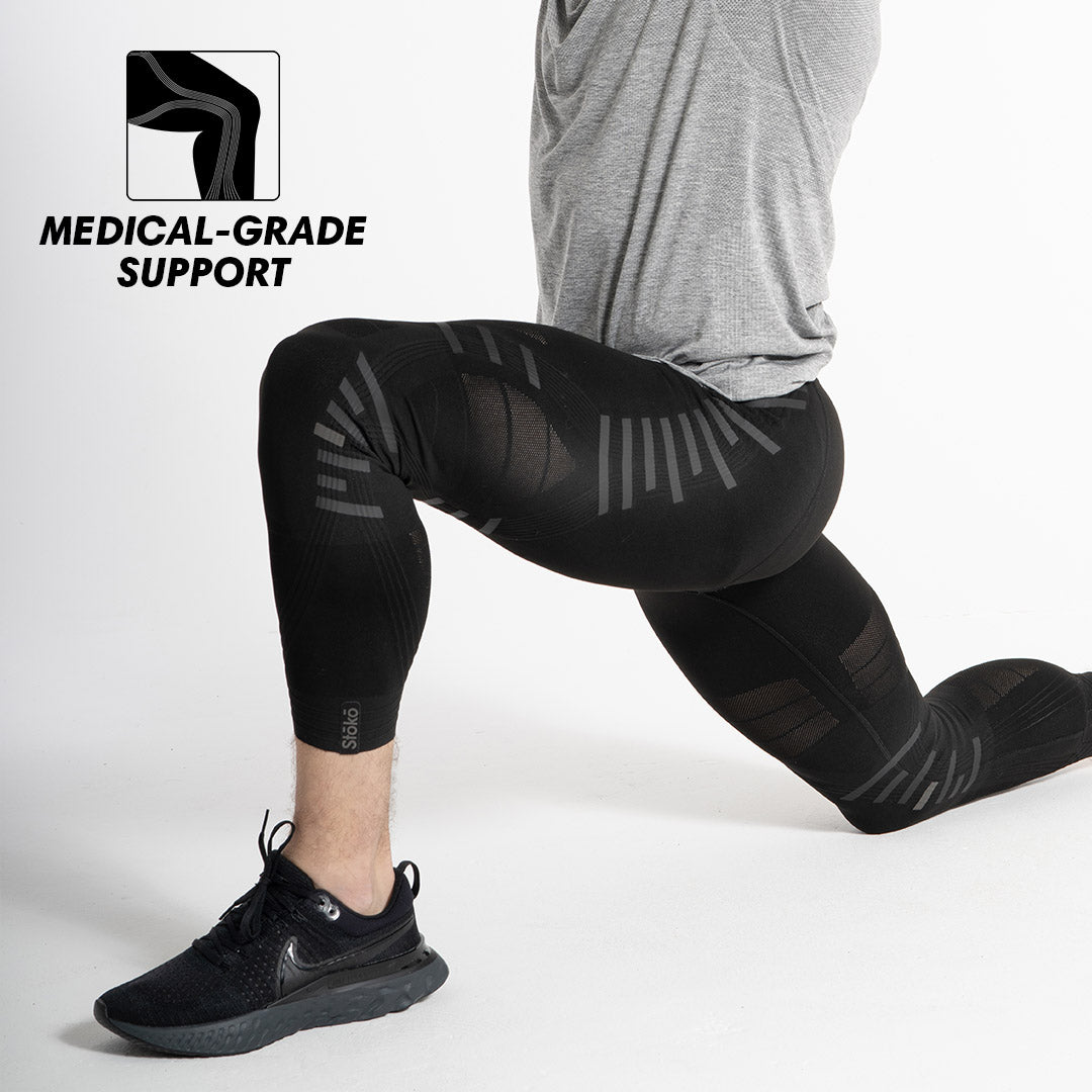  Mens Compression Pants 3/4 Length Athletic Leggings Tights with  Pockets (M, Black) : Clothing, Shoes & Jewelry
